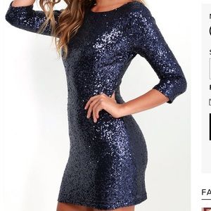 Lulu’s Blue Sequined Mini Dress